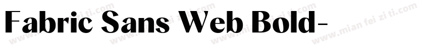 Fabric Sans Web Bold字体转换